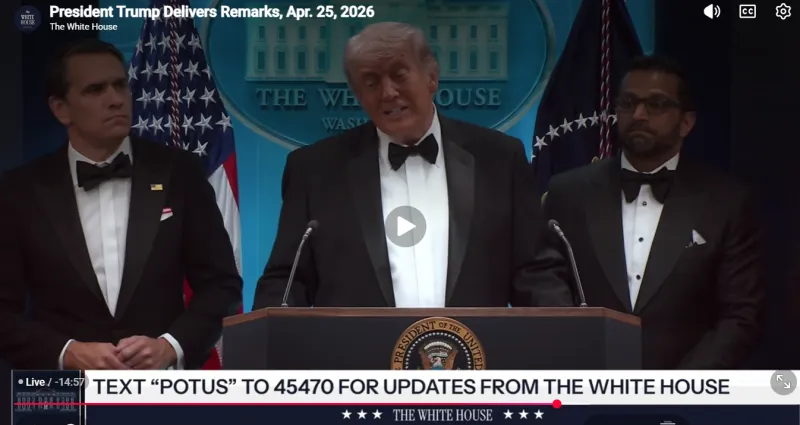 BREAKING NEWS: Assassination Attempt at White House Correspondents' Dinner