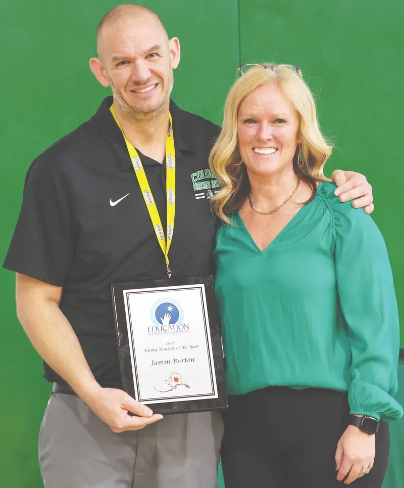 Colony High School celebrates Dr. Jamin Burton as 2027 Alaska Teacher of the Year