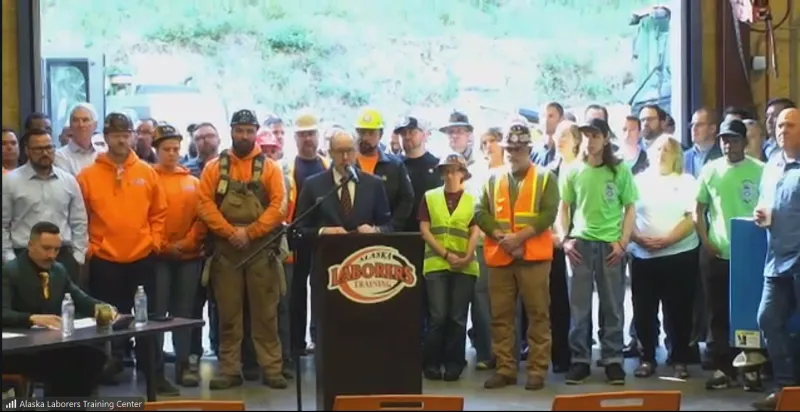 "Let's Build This Damn Line:" Laborers, Union Leaders, and AK LNG Project Leaders Gather to Sign Labor Memorandum