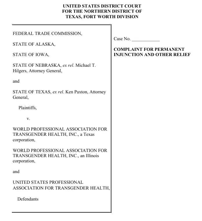 Alaska Joins Lawsuit Against WPATH, the Organization Pushing Body Mutilation as "Medically Necessary" for Children as Young as 8 Years Old