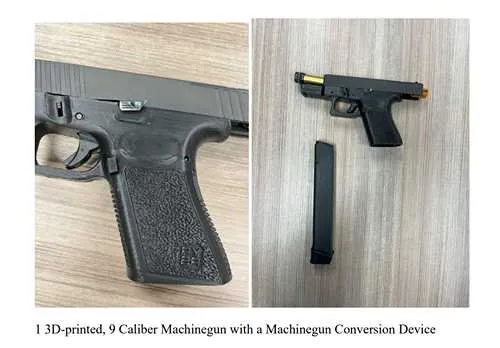 Anchorage man sentenced for illegally trafficking firearms, including 3D printed firearm and machinegun conversion devices