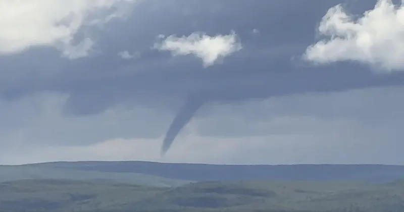 Rare funnel cloud recorded off Denali Highway