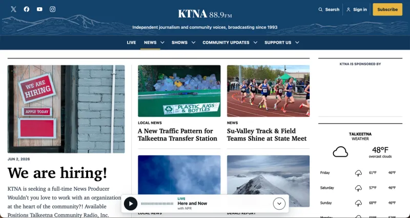 Welcome to the New KTNA Site
