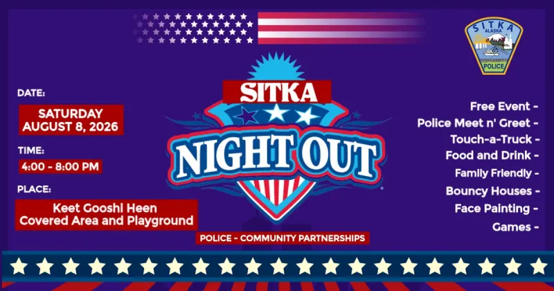 Sitka Police to host 'National Night Out' on Saturday