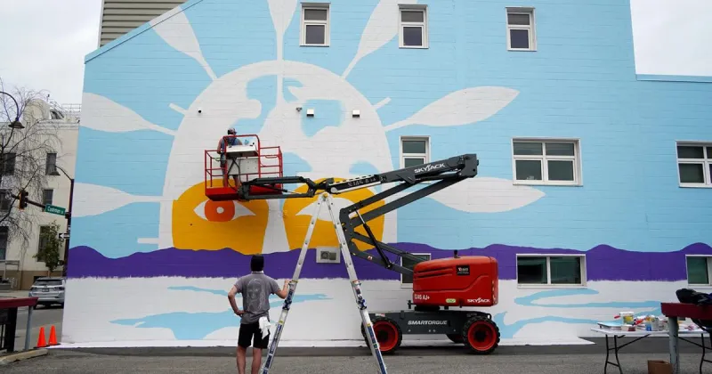 'Bright colors to Fairbanks:' Yup'ik mural added to downtown Fairbanks landscape