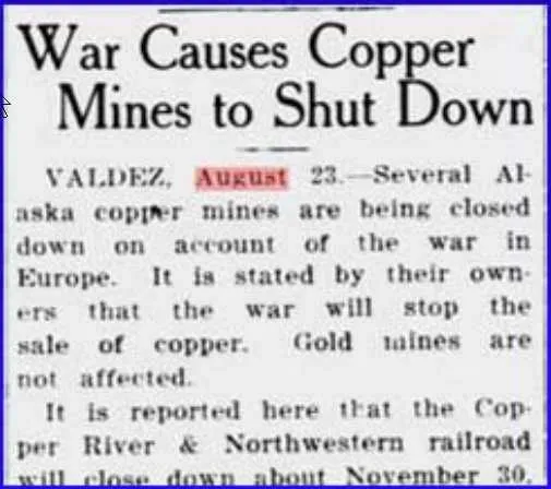 This Day in Alaska History-August 23rd, 1914