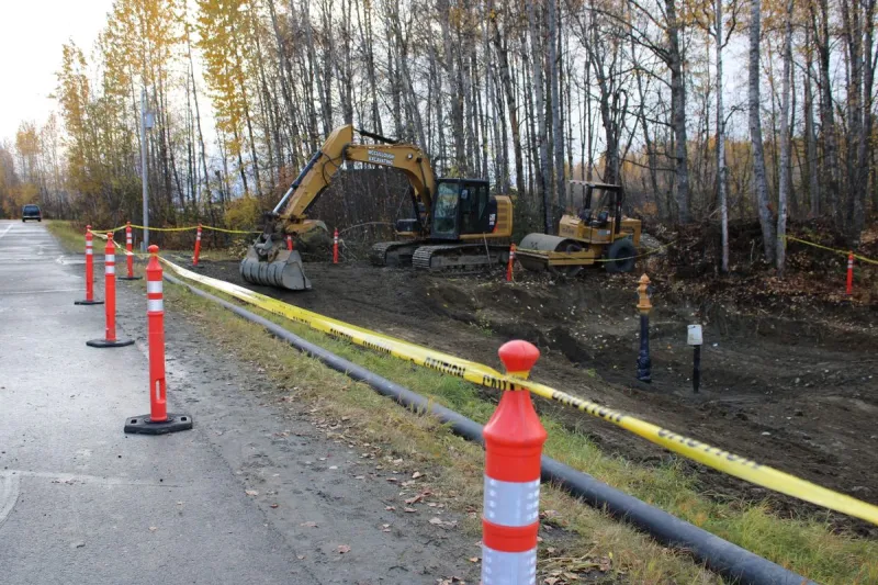 Summer Erosion Brings Water Line Work