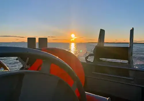 Sailing into the sunset