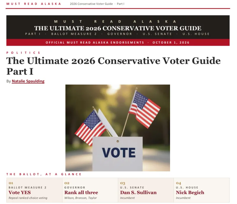 Print, save, share: PDF version of the Ultimate Conservative Voter Guide available