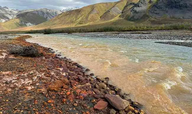 Alaska's orange rivers more metallic than acid mine drainage
