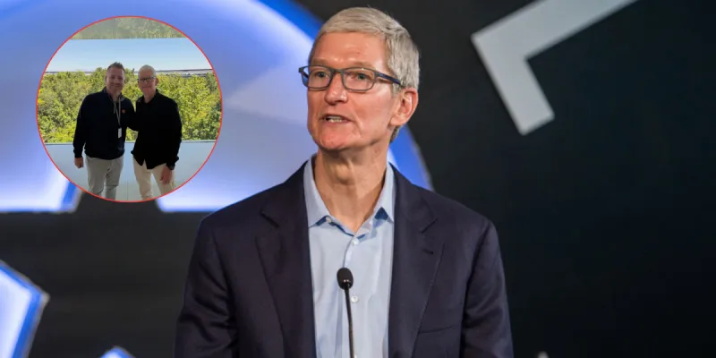 Check it out: New Auburn head coach Alex Golesh meets with Apple CEO Tim Cook
