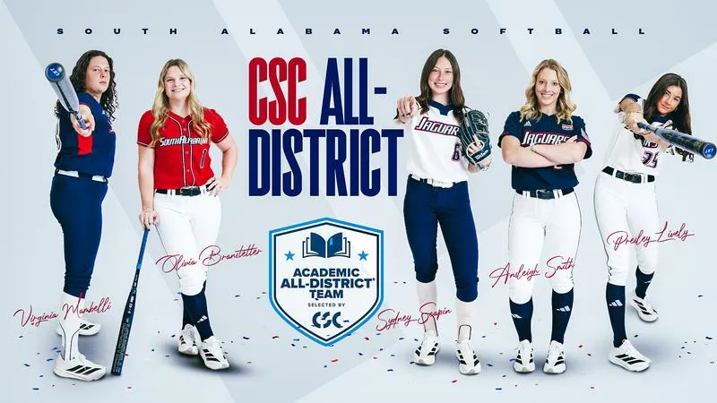 Five Jaguars Named CSC Academic All-District