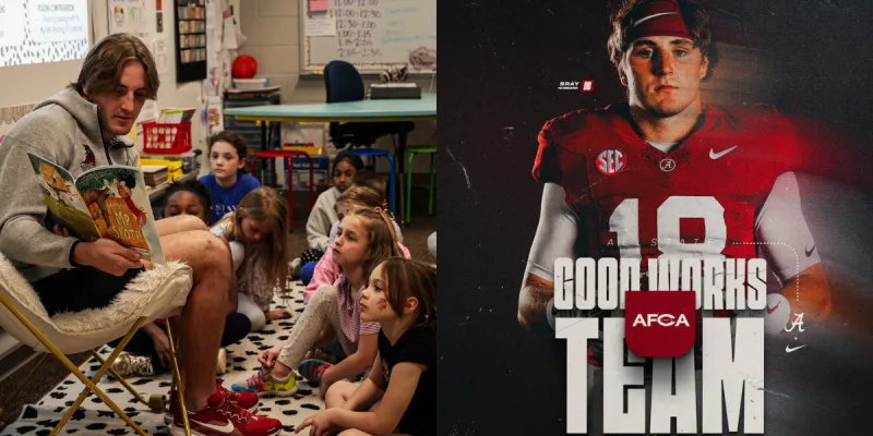 Alabama star Bray Hubbard named to prestigious community service award nominee list