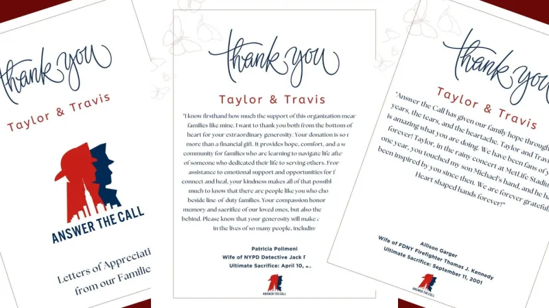 Taylor Swift, Travis Kelce donate $2 million to families of fallen NYC first responders
