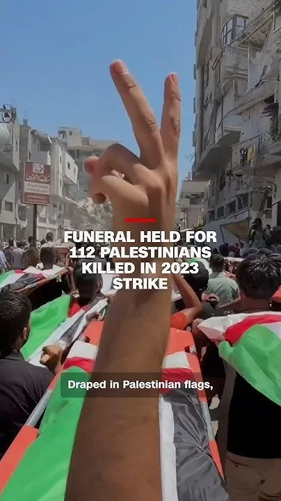 Funeral held after deadly strikes in Gaza (Video)