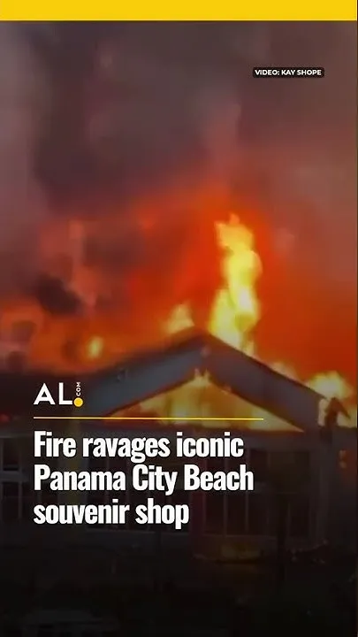Fire ravages iconic Panama City Beach souvenir shop (Video)