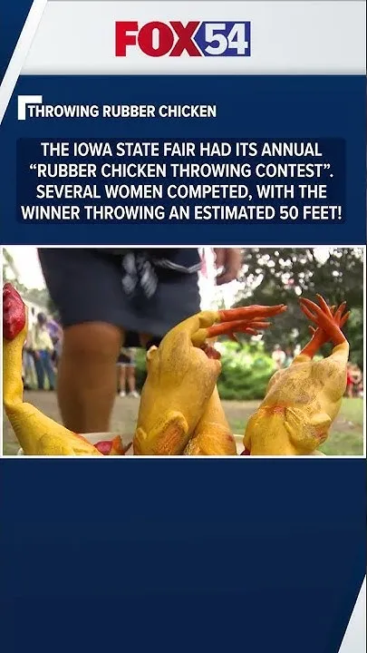 Iowa State Fair brings back 'Rubber Chicken Throwing Contest' (Video)