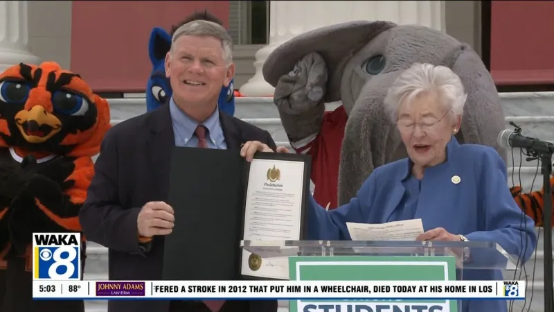Gov. Kay Ivey declares September 4 as "College Colors Day" in Alabama