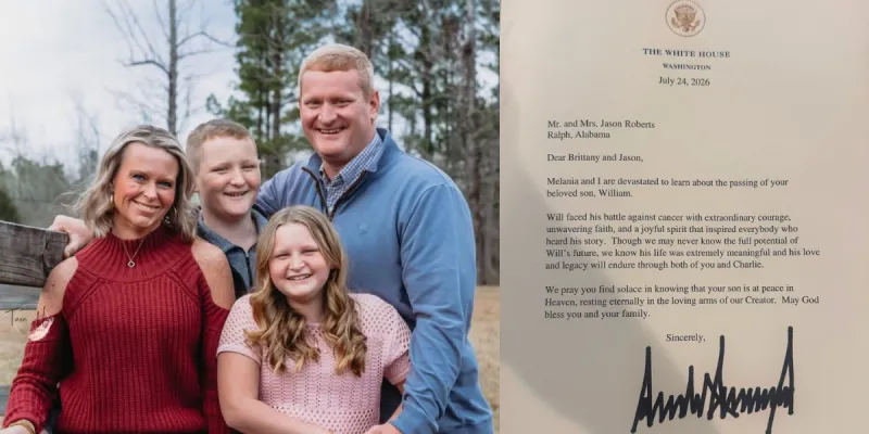 'Extraordinary courage, unwavering faith': Trump sends letter to Will Roberts' family honoring Alabama teen