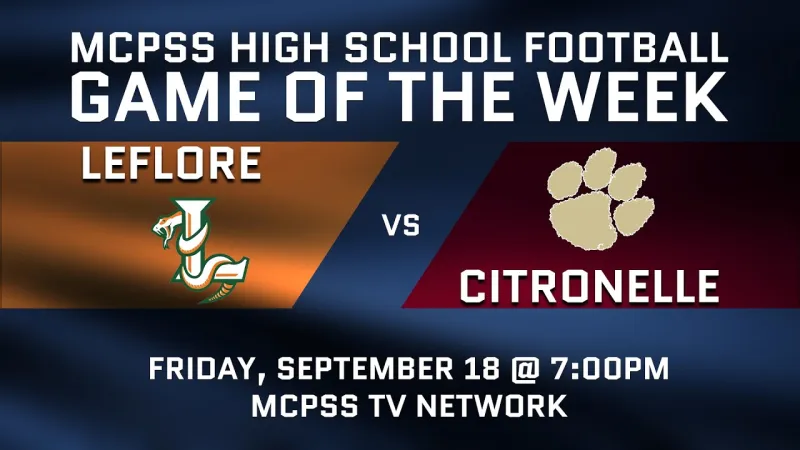 Leflore vs Citronelle - MCPSS Game of the Week 9/18/2026 (Video)