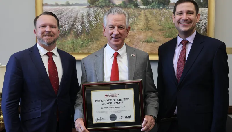 Tuberville receives 'Defender of Limited Government' award for Senate voting record