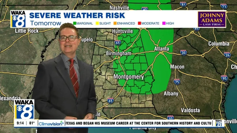Scattered rain and thunderstorms are expected on Saturday