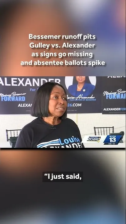 Bessemer runoff pits Gulley vs. Alexander as signs go missing and absentee ballots spike (Video)