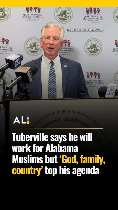 Tuberville says he will work for Alabama Muslims but 'God, family, country' top his agenda (Video)