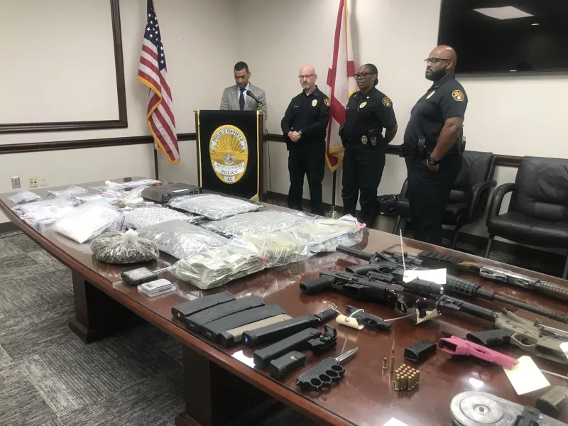 Two arrested in Montgomery police drug bust; thousands of dollars worth of drugs, guns seized