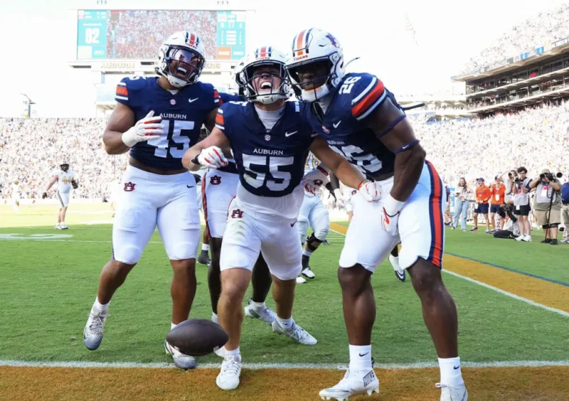 Brown has a pair of scores, special teams add a score and Auburn edges Vanderbilt 21-15