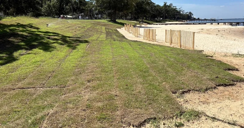 Sand Fencing Completes Beach Stabilization Project