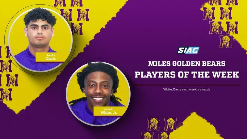 Davis, White win SIAC weekly football awards