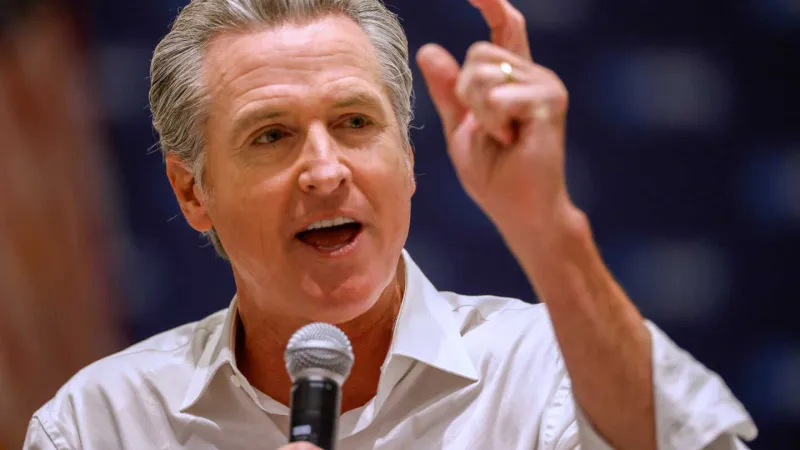 Gov. Gavin Newsom bans face coverings, shock gloves for police officers