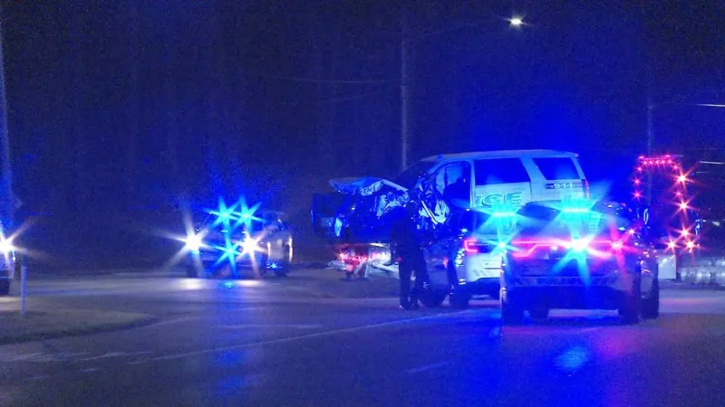 Photos: Police SUV involved in crash on 9th Avenue South in Bessemer