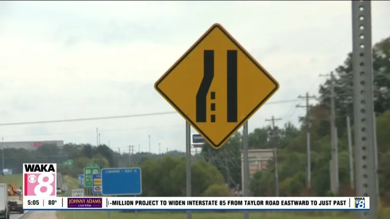 Drivers on Interstate 85 preparing for 3 1/2 year project to add lanes in Montgomery