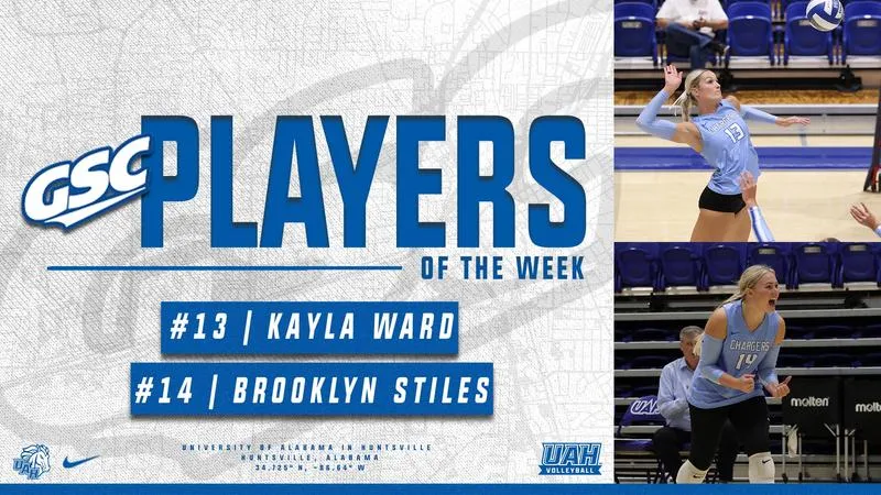 Ward, Stiles Earn Weekly GSC Volleyball Honors