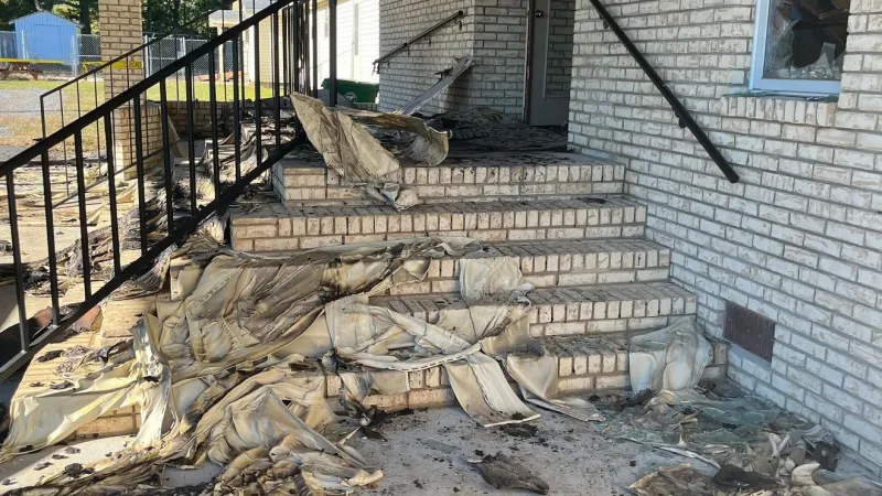 Fire heavily damages St. John's Missionary Baptist Church in Hanceville; cause under probe