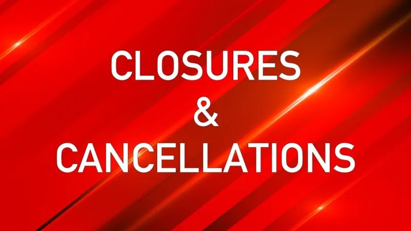 Isaias weather closures and cancellations