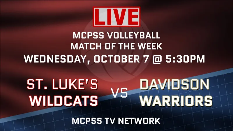 St. Luke's vs Davidson - MCPSS Volleyball Match of the Week 10/07/2026 (Video)
