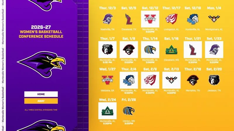 Montevallo Women's Basketball Announces 2026-27 Schedule