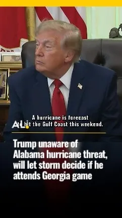 Trump unaware of hurricane threat, will let storm decide if he attends Georgia game (Video)