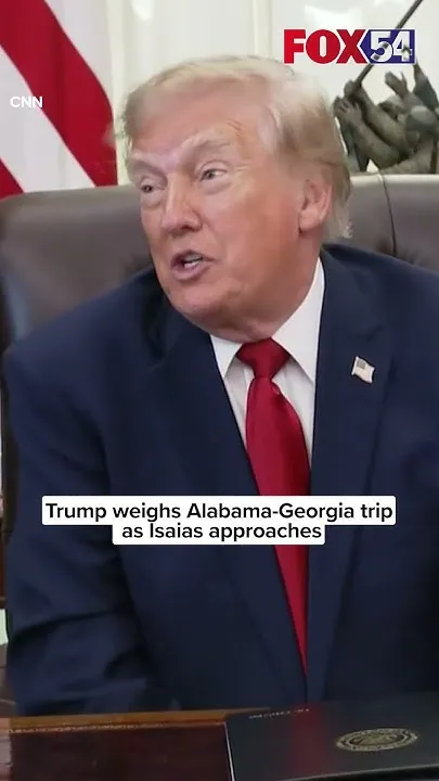 Trump says hurricane could determine Alabama-Georgia game plans (Video)