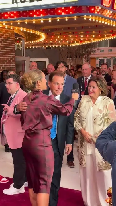Nick Saban and Miss Terry arrive at the red carpet for ESPN's "Saban" (Video)