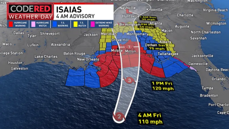 Hurricane Isaias is a major Category 3 storm, expected to make landfall this evening
