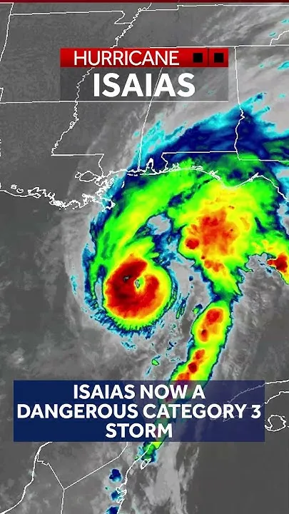 Hurricane Isaias now a powerful Cat. 3 ahead of landfall (Video)