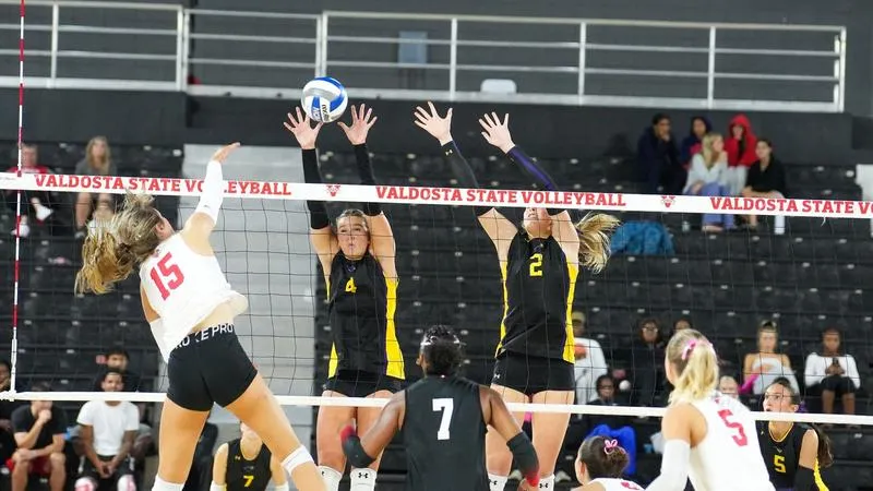 Falcons Rally Past Valdosta State in Four Sets