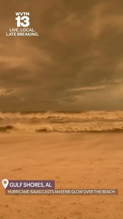 Hurricane Isaias is churning up the Gulf. A look at the conditions in Gulf Shores ahead of landfall. (Video)
