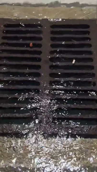 Parking garage floods in Northwest Florida (Video)