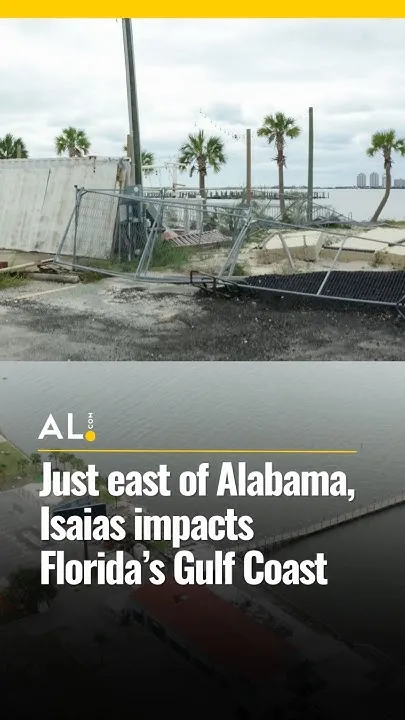 Just east of Alabama, Hurricane Isaias causes damage along Florida's Gulf Coast (Video)