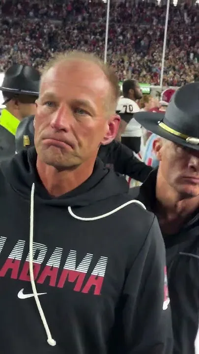 Kalen DeBoer shares a moment with Kirby Smart before leaving Saban Field (Video)